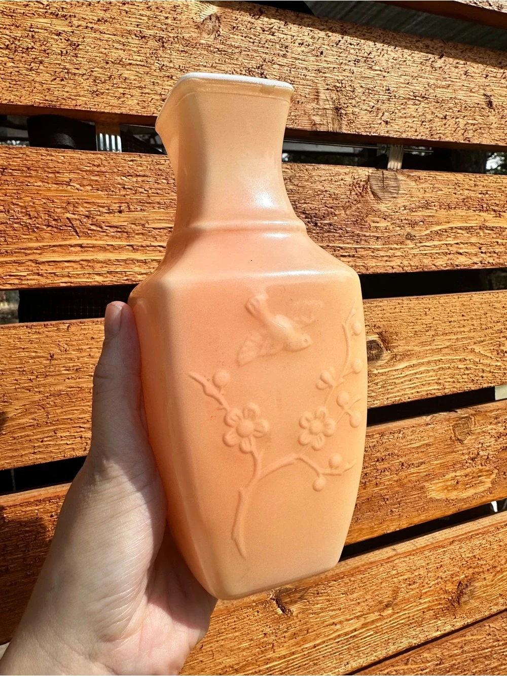 Vintage 1982 Avon Rose Pink Fragrance Vase